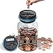 ALLOMN Digital Coin Bank Savings Jar, Digital Coin Counter Clear Digital Piggy Bank for US Coins with LCD Display