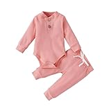 Ensemble polyvalent à deux pièces – Comprend une combinaison à manches longues confortable et un pantalon assorti, parfait à superposer en automne, hiver, printemps