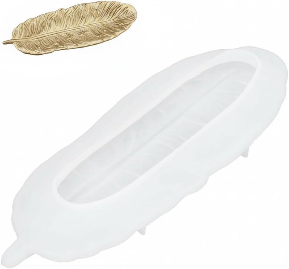 Feather Silicone Resin Mold for Jewelry Tray, 1 Pc