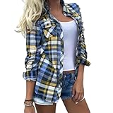 Denn dieses klassische karierte Revershemd kann mit Jeans und Stiefeln getragen werden, oder mit einem Gürtel für einen feminineren Look.
