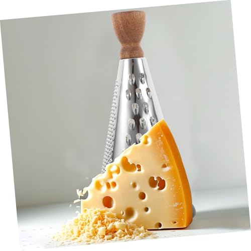 Rallador de Queso de Acero Inoxidable con Mango de Madera miniatura 4