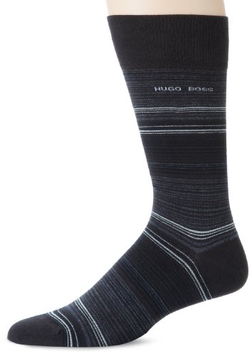HUGO BOSS Men's Microstripe Sock, Black/Brown, One Size