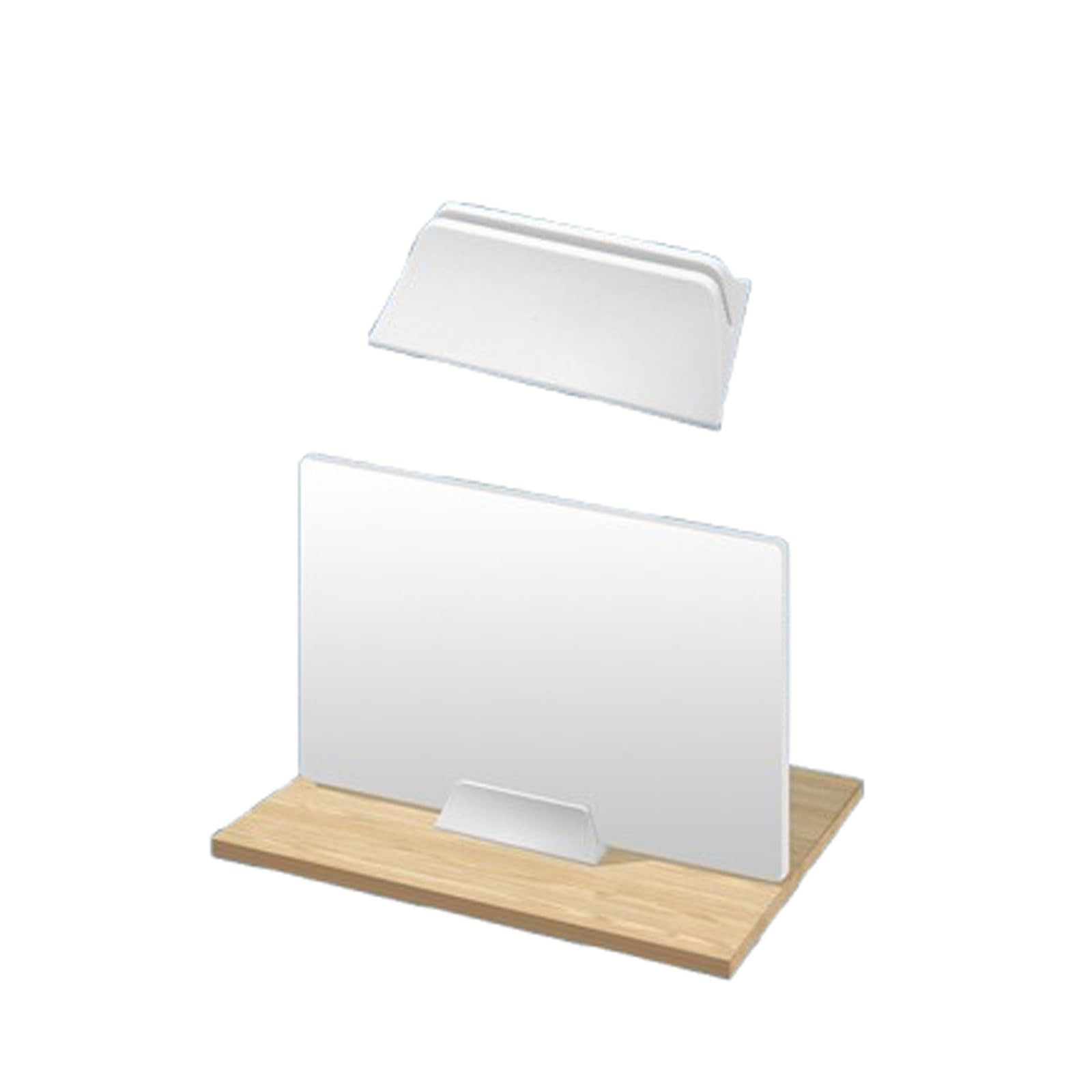 Cloison de bureau PVC blanc 60x30cm panneau protection séparation table