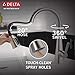 Delta Lenta Brushed Nickel Kitchen Faucet with Pull Down Sprayer, Modern Single Hole Kitchen Sink Faucet, Single Handle, SpotShield Stainless 19802Z-SP-DST