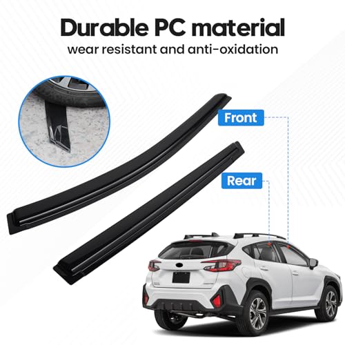 Image of Crosstrek Rain Guard - Window Visors for Subaru Crosstrek & Impreza 2024 2025 2026, Out-Channel Side Window Rain Guards for Impreza, 4PCS, Black, Car Accessories