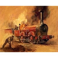 希少 大きい絵画 蒸気機関車 C56 油絵 絵画 中之間 Amazon.co.jp: デジタル絵画 蒸気機関車レトロ列車 DIY油絵 数字キット