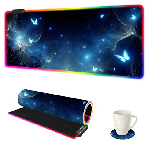 Tapis de souris de jeu RVB XXL mignon pour grand bureau