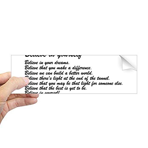 Adhesivo rectangular ventana con frase de motivación para personalizar vehículos limpios 2