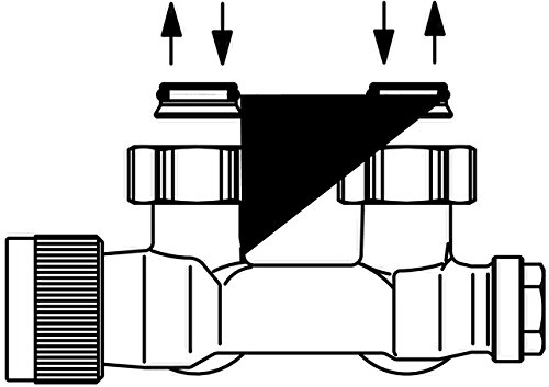 Preisvergleich Produktbild Oventrop Anschlussarmatur Multiblock T an Heizkörper Eck, 3 / 4" AG