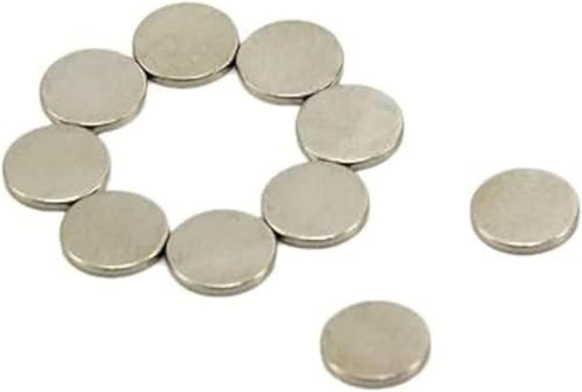 Diametrically Magnetised N42 Neodymium Magnet for Reed Switches, Rack and Pinions, Shafts and to Provide Rotational movement - 8mm dia x 1mm thick - Pack of 10
