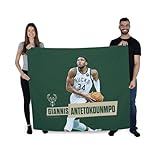 NORTHWEST NBA Milwaukee Bucks Giannis Antetokounmpo Wall Hanging, Poster for Boys Girls Bedroom, Basketball Wall Art, 34X40 Inches