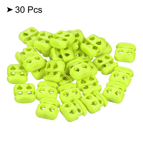 PATIKIL Cord Locks, 30 Pack Oval Spring Toggle Stopper for Drawstring Bag Shoelaces Bright Green, 16x17mm - Image 3