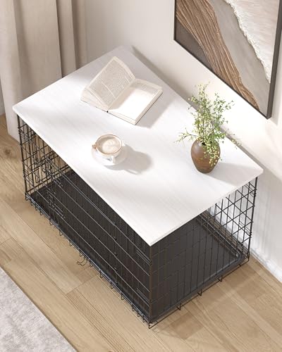 Piskyet Tampo de caixa de cachorro de madeira para gaiola de cachorro de 48 42 36 30 61 cm, capa de