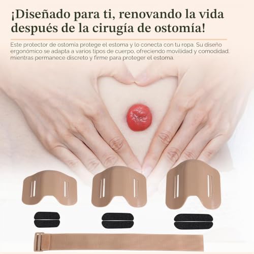 Cinturón de estoma y escudo anticolisión para bolsas de colostomía 3