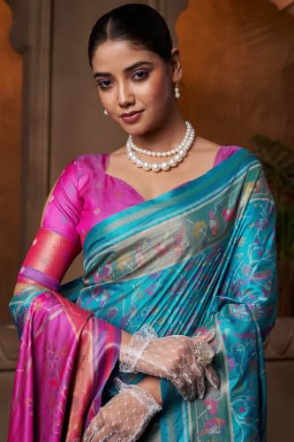 EVASHTRA maroon paithani silk saree – image 6