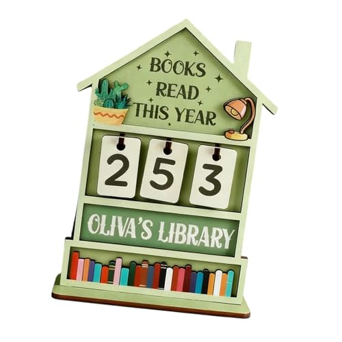 Wooden Book Counter Promoting Green Reading Habits Simple Operations Readings Trackers Home School Library Reading Aid "Reading 