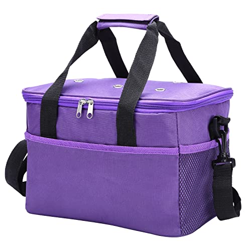 Yinsun Knitting Bag Large Capacity Yarn Tote Storage Organizer with Inner Divider for Unfinished Projects, Carrying Projects, Crochet Hooks and Other Accessories