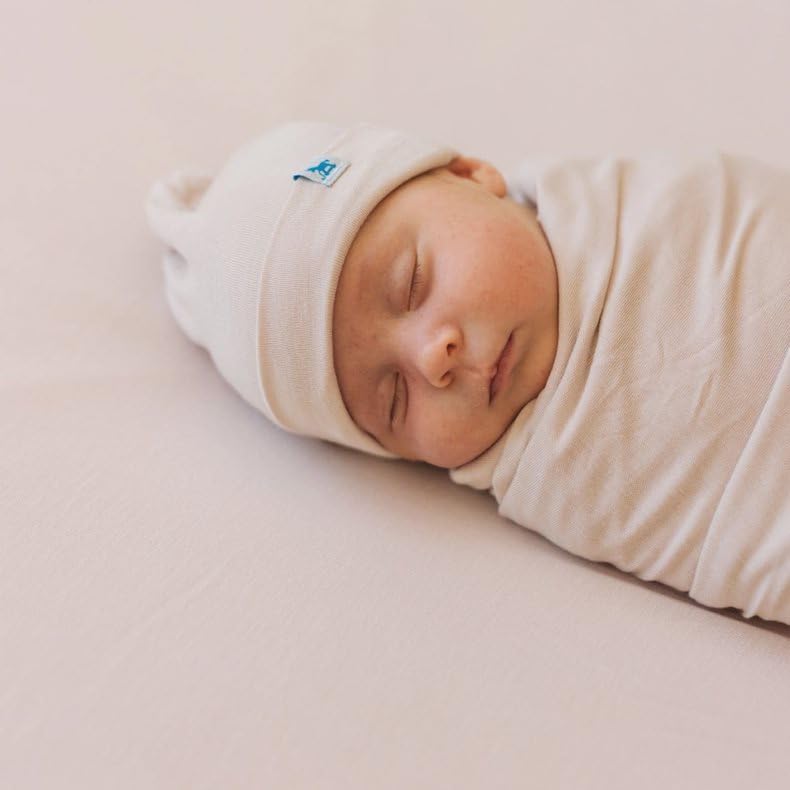 Image of Little Unicorn Premium Stretch Knit Crib Sheet |Super Soft with Optimal Stretch (Soft Blush)