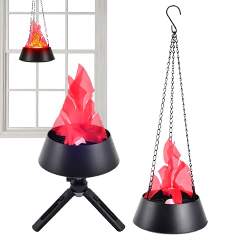 Genérico Lámpara De Llama LED - Lámpara De Fuego Artificial Parpadeante AC110-240V,Linterna LED con Efecto de Llama Realista para Hogar Patio Porche Jardín Camping Fiestas Halloween Navidad