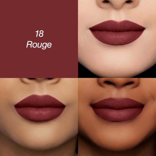 Image of Colors Queen Lippie Creamy Matte Lipstick | Single Swipe Application, Long Lasting & Highly Pigmented | Lightweight Lipstick for Women Infused with Jojoba Oil and Vitamin E (18 - Rouge, 5g)