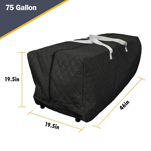 75 Gallon Heavy Duty Rolling Duffle Bag – Quilted, Durable Moving & Storage Bag with Wheels – Extra Large Capacity for Dorm, Holiday, Travel or Seasonal Use in Black by Simple Living Solutions3