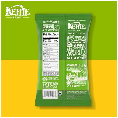 Image of Kettle Brand Jalapeno Kettle Potato Chips, Gluten-Free, Non-GMO, 7.5 oz Bag (Pack of 12)