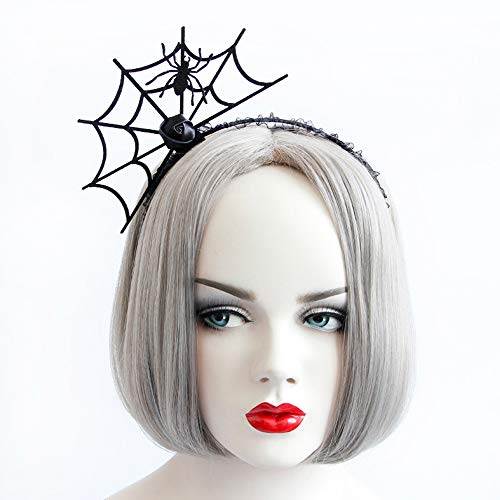SHOKUTO Halloween Spinne Haar Hoop Spinne Stirnband Halloween für Frauen Mädchen Erwachsene Cosplay Teufel Stirnband Spinnennetz Halloween Party Kopfschmuck Cover
