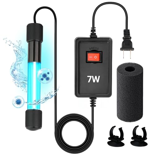 7W UV Aquarium Sterilizer with 9.84 ft Cord
