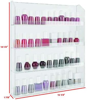 Home-it Acrylic Wall Rack Organizer Holds up to 40 Bottles Nail Polish