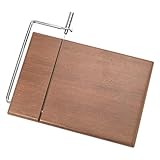 Käsehobel mit austauschbarem Edelstahldraht, Holz Käseschneider, für Käse, Butter, weiche...