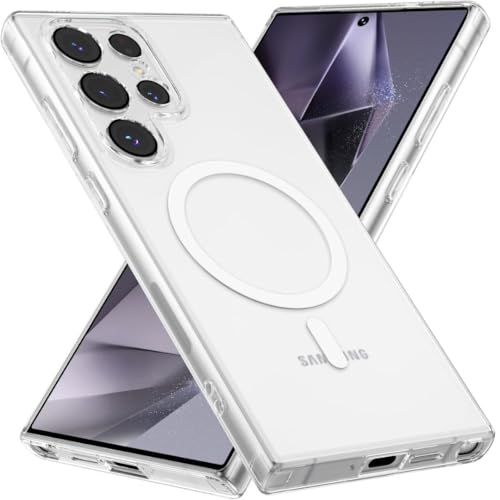 Image of PC & TPU Back Cover for Samsung Galaxy S23 Ultra 5G | Mag-Safe Compatible | Transparent Mobile Phone Cover for Samsung Galaxy S 23 Ultra 5G / Samsung S23 Ultra 5G | Transparent Back Cover