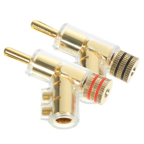 Conectores banana de ángulo recto de 2 piezas para altavoces sin soldar