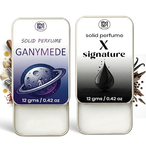 Image of Dr.Mashur Solid Perfume |x signature&Gandmede Alcohol Free Wax Perfume Balm, Long Lasting | Pocket Tin 12g, Pack Of 2| Non Greasy Smooth Glide, Travel Friendly Unisex Gifts He Or Her