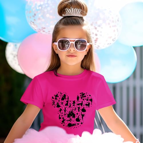 Image of Magic Kingdom Shirts for Girls Magical Castle Fairy Graphic Cute T Shirt Kids Holiday Family Vacation Trip Tee Tops