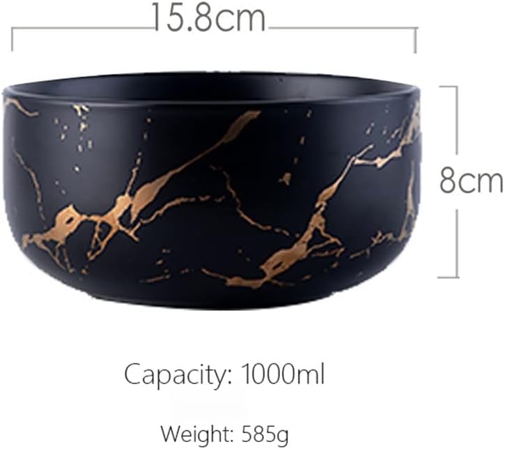 2 Pc Ceramic Bowl Home Tableware Set Nordic Porcelain Breakfast Rice Dinner Noodle Soup Round Bowls(Onecolor,15.8x8cm)