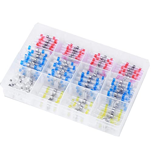 BNNEW Connecteurs de Fils thermorétractables,Connecteurs de Fils thermorétractables de qualité Marine avec Conception à Double paroi | Cosses étanches et isolées pour camions, Bateaux Automobiles Cover