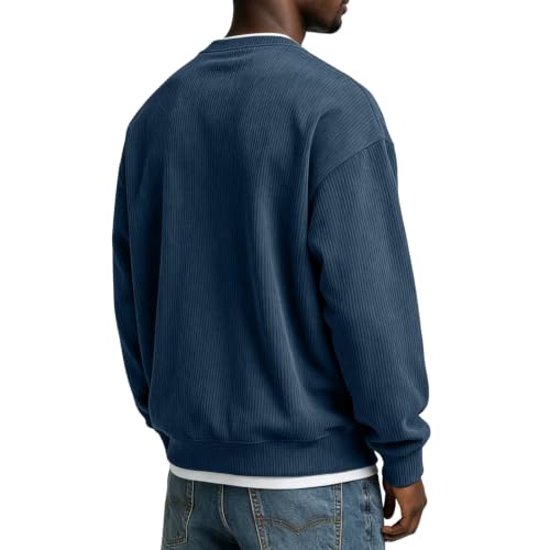 Corduroy Long Sleeve Henley Shirts for Men Casual Pullover Fall Shirt - image 5