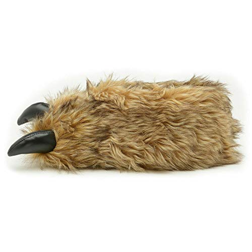 Bruno Galli Pantuflas para adultos de gran tamaño suave 3D novedad cómoda animal, color Marrón, talla 39/40 EU