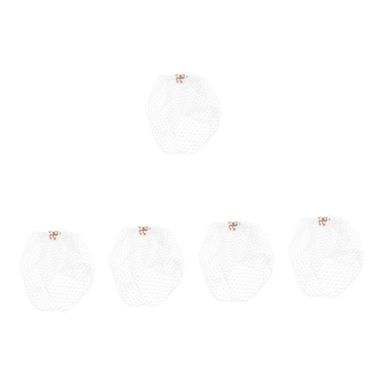 GALPADA 5pezzi Fascinator Elegante con Velo per Donne Accessorio da Cerimonia per Matrimoni Feste e Tea Party con Design Unico Perle Leggero e Confortevole
