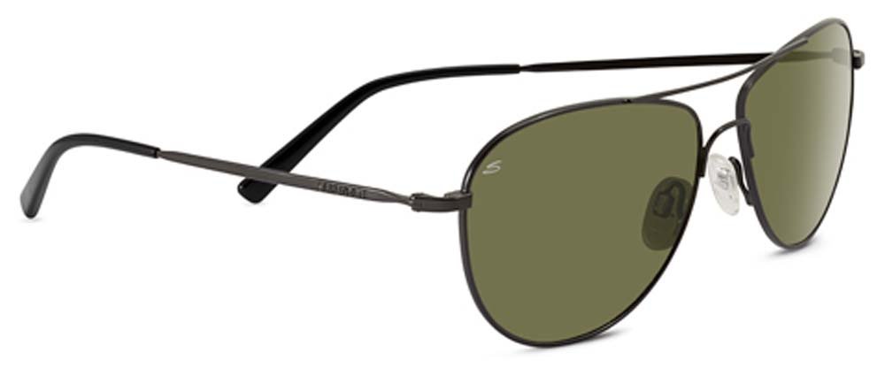 Serengeti Alghero 8314 Satin Black, Polarized 555nm Blue Photochromic Lens