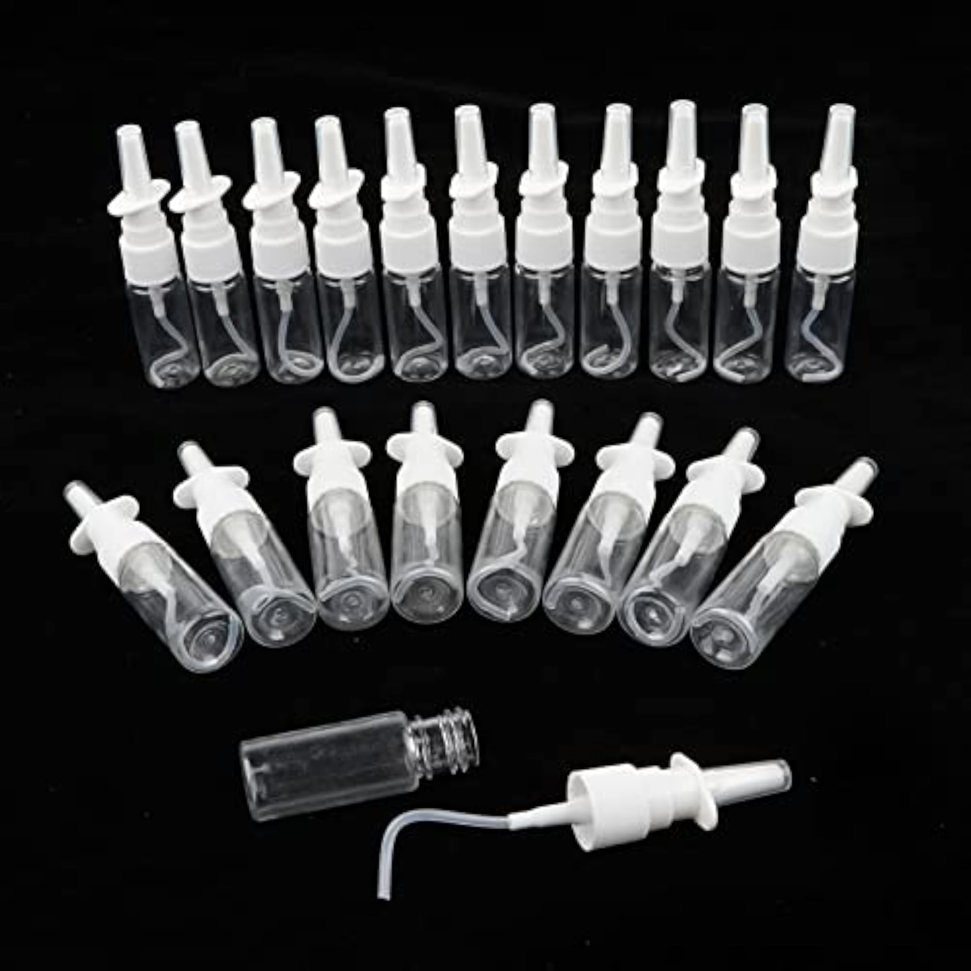 20 Pieces Empty Refillable Nasal Spray Bottles, 15ml