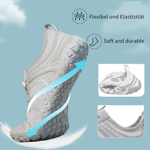 Image of SIOSNETA Hike Barefoot Shoes for Women Men, Breathable Non-Slip Athletic Footwear, Wide Toe Water Shoes for Hiking, Non-Slip Neuropathy Shoes for Women Men, Grounded Comfort wear