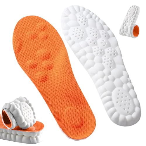 Arroopu Massage Cloud Plantillas | Plantillas Con Absorción De Impacto | Soporte Transpirable Masaje Deportivas Viajes Senderismo Trabajo Mujeres y Hombres