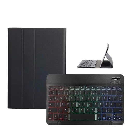 Teclado Retroiluminado y Funda de Cuero Negra para Lenovo Tab Plus 11,5