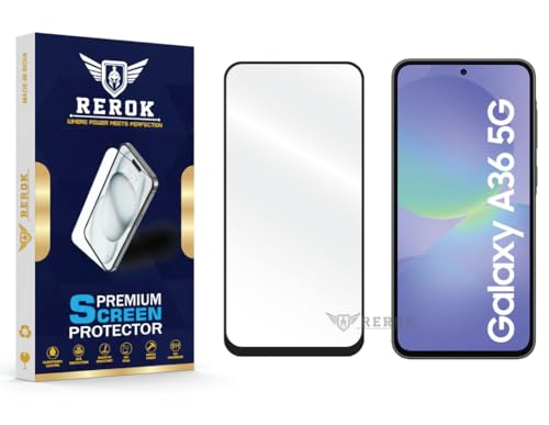 Image of Gorilla Tempered Glass Screen Protector Compatible with Samsung Galaxy A36 5G [Pack of 1] | Edge-to-Edge, Bubble-Free, Case Friendly, Easy Installation Kit
