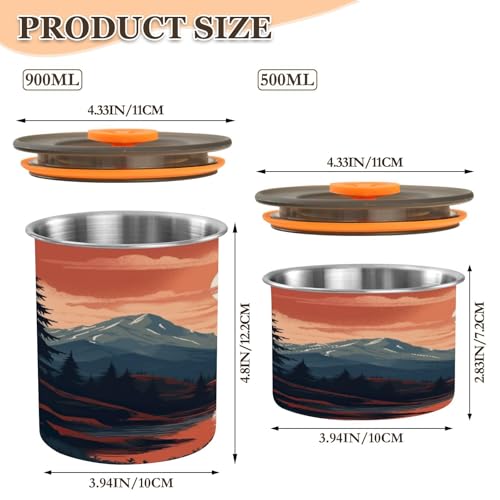 Envase Hermético de Acero Inoxidable 900ml para Café miniatura 2
