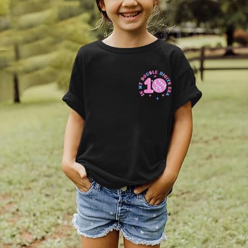 in My Double Digits Era Shirt for Girls 10th Cute 10 Year Old Girl Happy Birthday Shirts Gifts Short Sleeve Tops3