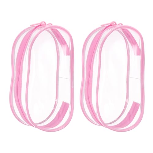 Sac de présentation transparent figurines anti-poussière étui rose 2pcs