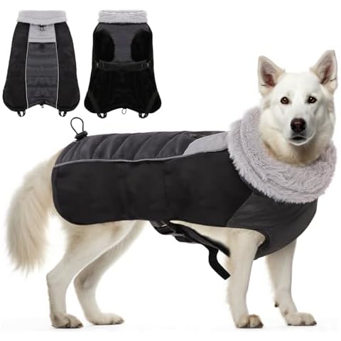 CITÉTOILE Winter Dog Coat with Pockets Cover