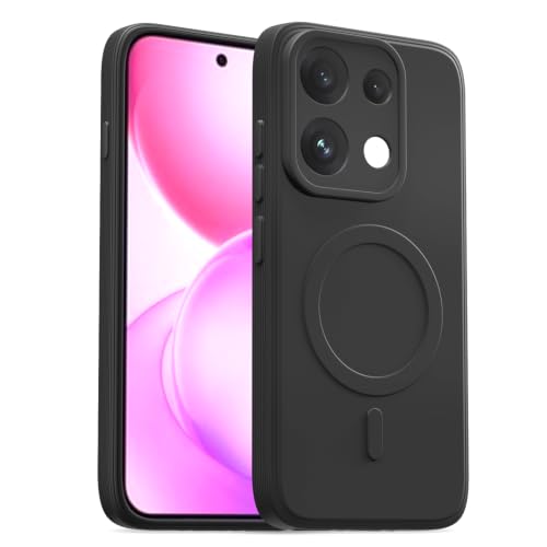 Image of Pikkme Back Cover for Oppo Reno16 Pro 5G Soft Matte Silicone Mag-Safe Design (Mag-Safe Not Support) Camera Protection | Slim Fit Bumper Cover (Black)